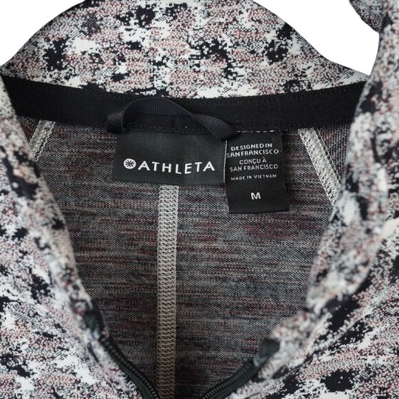 Athleta Salutation Textured Jacket Womens M Black/Gray‎ Polyester/Nylon - Picture 3 of 9